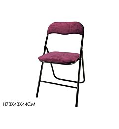 -SEDIA PIEGHEVOLE VELLUTO BORDEAUX