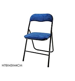 -SEDIA PIEGHEVOLE VELLUTO BLU