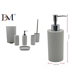 DISPENSER PER SAPONE SATINATO 6.7X20CM GRIGIOBM