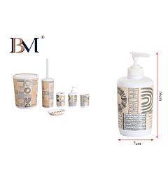 DISPENSER PER SAPONE DECORATO MISURA:7X7X16 CM