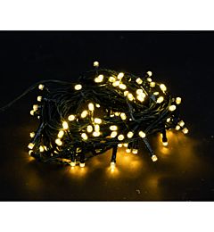 100 LED BIANCO CALDO MT.3+2 CAVO VERDE C/CONTR./TR