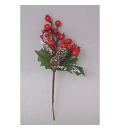 RAMETTO PVC CM.22 DEC.FOGLIE,MELOGRANO,PIGNE ROSSO