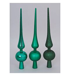 PUNTALE CM.30 V.ALBERO MET/GLITTERATO/SATINATO IN