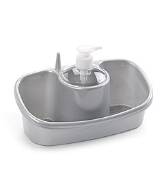 PORTASPUGNA DISPENSER DI SAPONE ARGENTOAbm