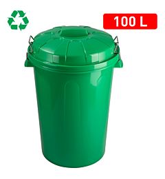 BIDONE 100 L VERDE PARCHISPlastic Forte