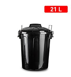 BIDONE 21 L NEROPlastic Forte