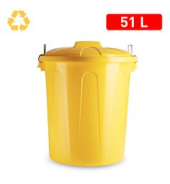 BIDONE 51 L AMARILLO PARCHIS F17Plastic Forte