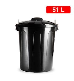 BIDONE 51 L NEROPlastic Forte