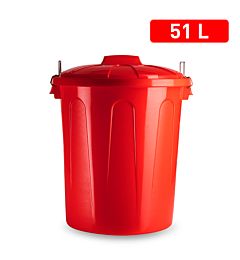 BIDONE 51 L ROSSOPlastic Forte
