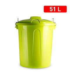 BIDONE 51 L VERDE-GIALLOPlastic Forte
