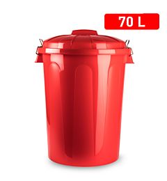BIDONE 70 L ROSSOPlastic Forte