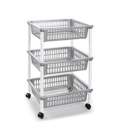 CARRELLO A 3 PIANI ARGENTOPlastic Forte