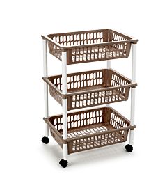 CARRELLO A 3 PIANI TAUPEPlastic Forte