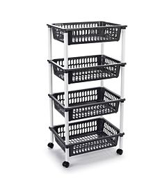 CARRELLO A 4 PIANI GRIGIO SCUROPlastic Forte