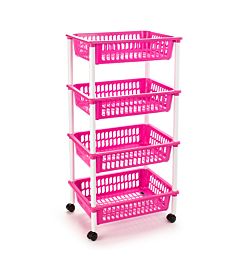 CARRELLO A 4 PIANI ROSAPlastic Forte