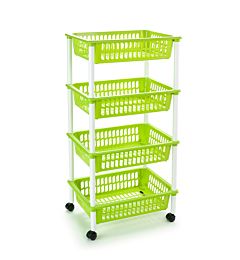 CARRELLO A 4 PIANI VERDE-GIALLOPlastic Forte