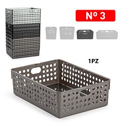 CESTA ORDINAZIONE ATLAS N 3 ARGENTO-ANTRACITE-NEROPlastic Forte