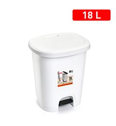 PATTUMIERA A PEDALE COLOR 18L BIANCOPlastic Forte