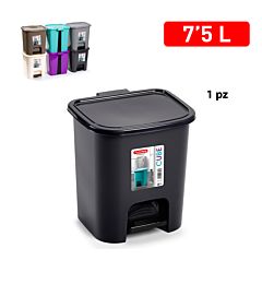 PATTUMIERA A PEDALE CUBE 7,5 L GAMMA ELEGANCEPlastic Forte