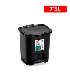 PATTUMIERA A PEDALE CUBE 7,5 L NEROPlastic Forte