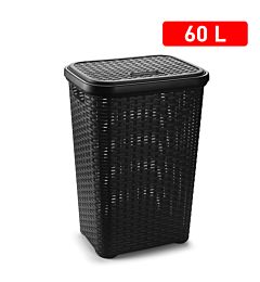 PORTABIANCHERIA RATTAN NEROPlastic Forte
