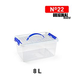 SCATOLA 8L CON COPERCHIO E MANIGLIA TRASPARENTEPlastic Forte