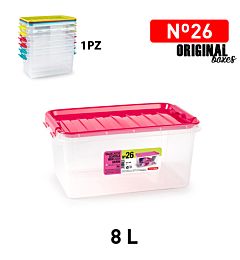 SCATOLA MULTIUSO 8L CON COPERCHIO SENZA MANIGLIAPlastic Forte