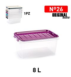 SCATOLA MULTIUSO 8L CON COPERCHIO SENZA MANIGLIA GPlastic Forte