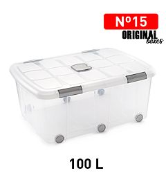 SCATOLA MULTIUSO N  15 100L PLATA F17Plastic Forte