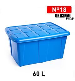 SCATOLA MULTIUSO N  18 60L AZZURROPlastic Forte