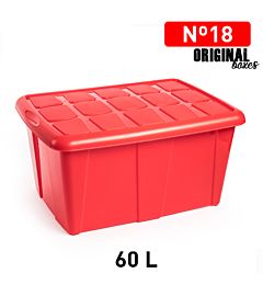 SCATOLA MULTIUSO N  18 60L ROSSO F18Plastic Forte
