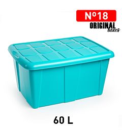 SCATOLA MULTIUSO N 18 60L TURCHESE F18Plastic Forte
