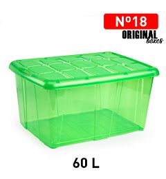 SCATOLA MULTIUSO N18 60L VERDE TRANSLUCIDAPlastic Forte