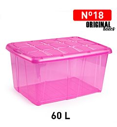 SCATOLA MULTIUSO N  18 60L VIOLETA TRANSLUCIDAPlastic Forte