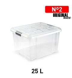 SCATOLA MULTIUSO N  2 25L PLATA F17Plastic Forte