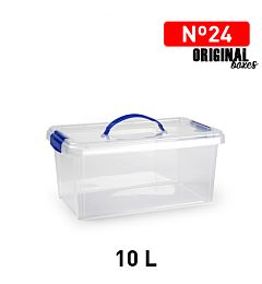 SCATOLA MULTIUSO N  24 10L TRASPARENTEPlastic Forte