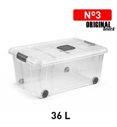 SCATOLA MULTIUSO N  3 36L PLATA F17Plastic Forte
