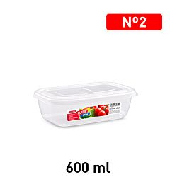 CONTENITORE CLASSIC 600 ML TRASPARENTEPlastic Forte