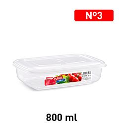 CONTENITORE CLASSIC 800 ML TRASPARENTEPlastic Forte