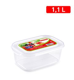 CONTENITORI BASIC RETTANGOLARE 1,1 L TRASPARENTEPlastic Forte