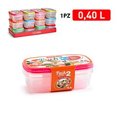 PACK 2 CONTENITORI 0,4 LPlastic Forte
