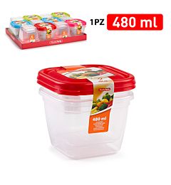 SET 2 CONTENITORI QUADRATI 480 MLPlastic Forte