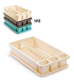 SCOLAPIATTI RETTANGOLARE MEDIO TURQ-TOPO-BEIG