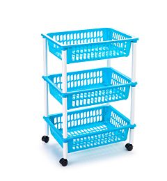 CARRELLO A 3 PIANI BLU CHIAROPlastic Forte