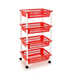 CARRELLO A 4 PIANI ROSSOPlastic Forte