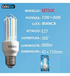 LAMPADA DI LED E27 10W 800LM LUCE FREDDAExtrastar