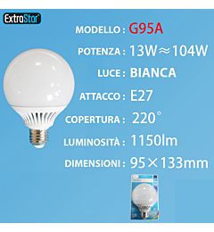 LAMPADA DI LED E27 13W 1150LM LUCE FREDDAExtrastar