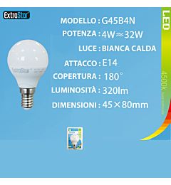 LAMPADINA LED E14 4W 320LM 4200KExtrastar