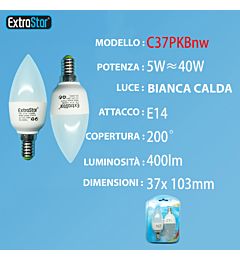 LAMPADINA LED E14 5W 400LM  2PZ LUCE NATURALEExtrastar
