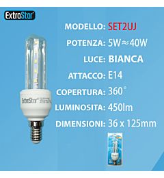 LAMPADINA LED E14 5W 450LM LUCE FREDDAExtrastar